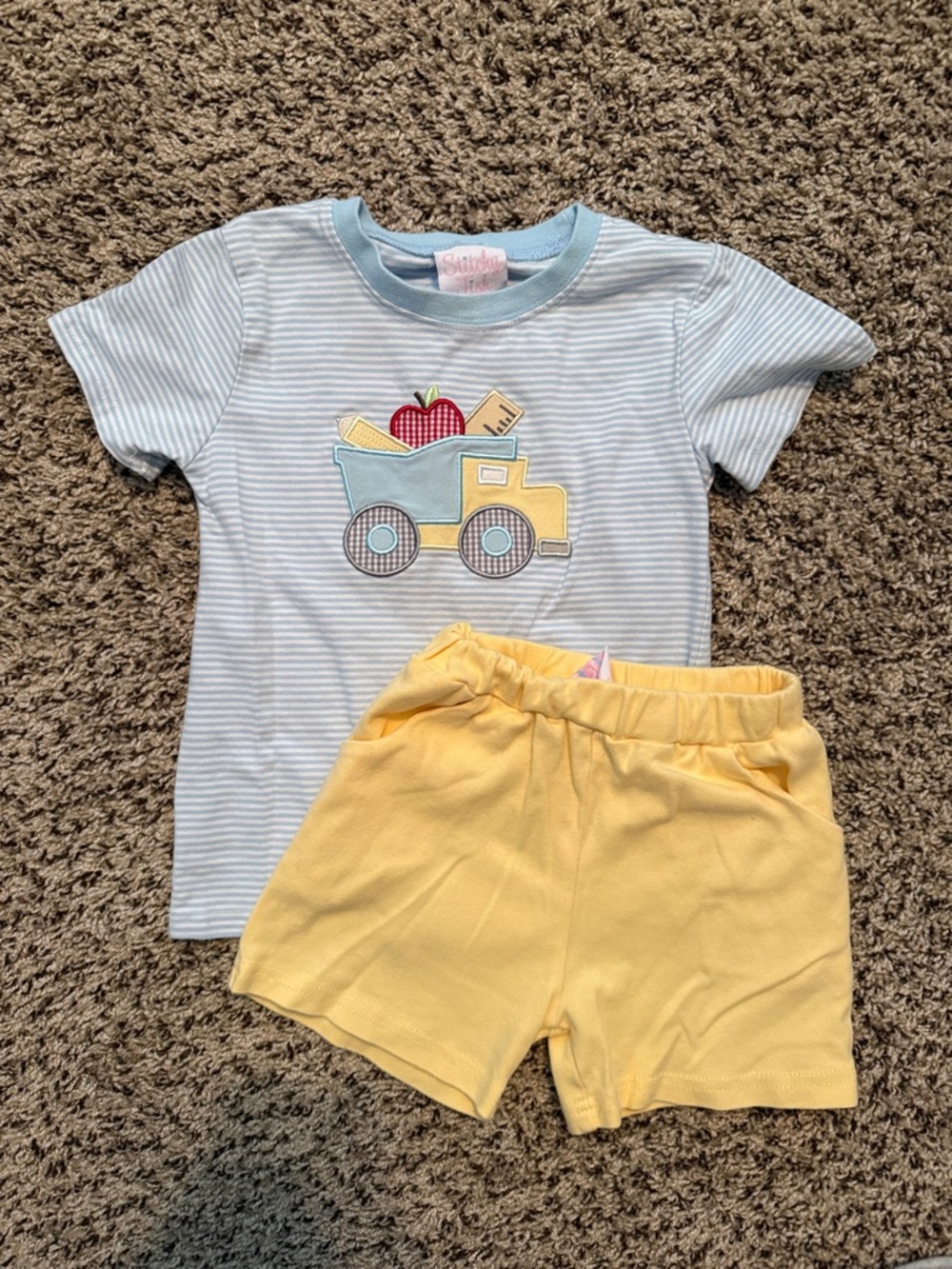 Dump truck School Appliqué Set